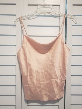 Miss Selfridge Satin Camisole in Blush